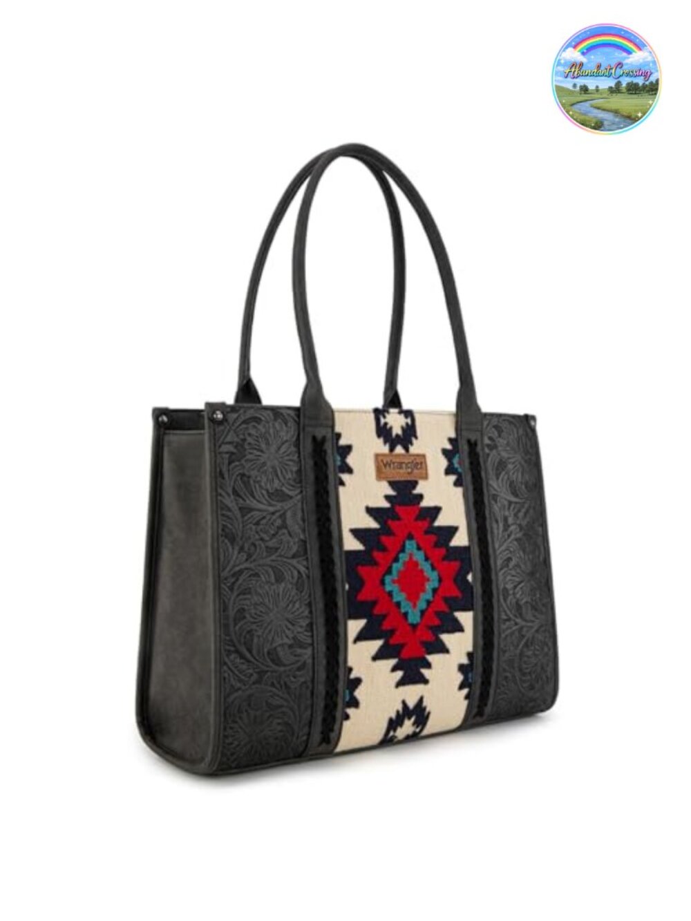 Large Leather Western Tote Bag for Women